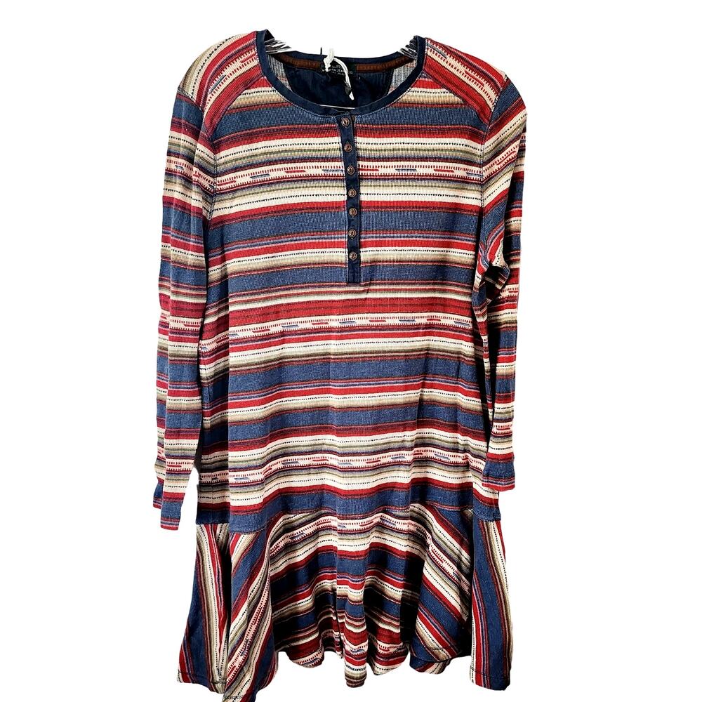 Lauren Ralph Lauren Women's Striped Multicolored Sweater Tunic Dress Plus 2X